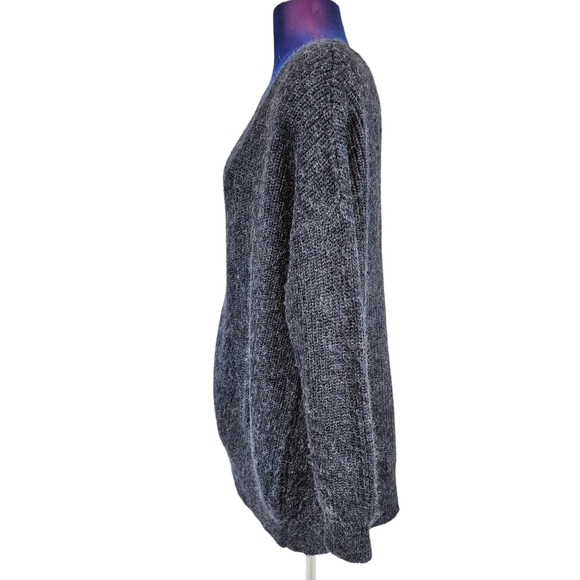 Free People Blue Gorpcore Oversized Button Up Mohair Cardigan Size XS Women - Picture 4 of 10